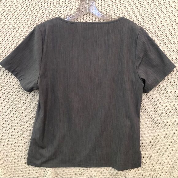 FABLED Boat Neck One-Pocket Scrub Top grey size LARGE - Picture 3 of 7